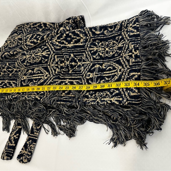 Ralph Lauren Women's Jacquard Nautical Blue Fringe Cardigan/Jacket- Size Large - Picture 12 of 13